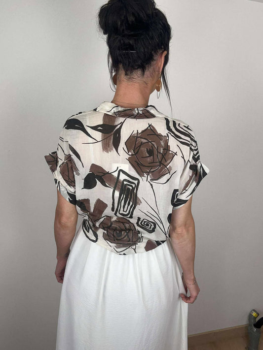 Chemise en coton clair avec imprimé