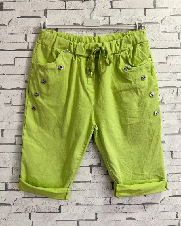 Bermuda magique froissée avec bouton ! plusieurs coloris !