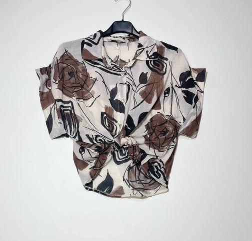 Chemise en coton clair avec imprimé