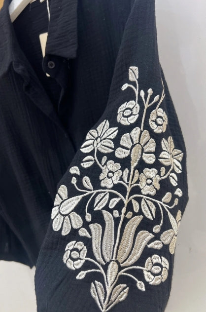 Chemise broderie (gaze de coton)