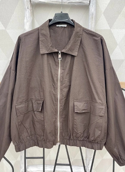 Veste courte zippée pour femme