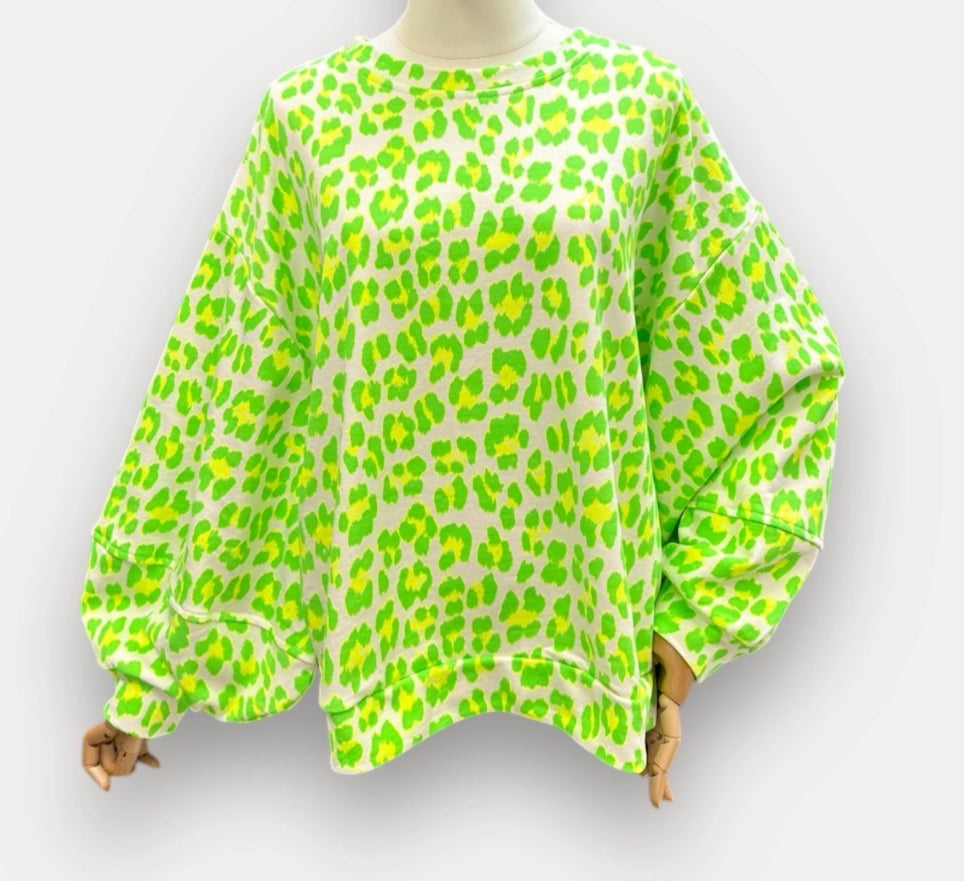 Pull femme motif léopard