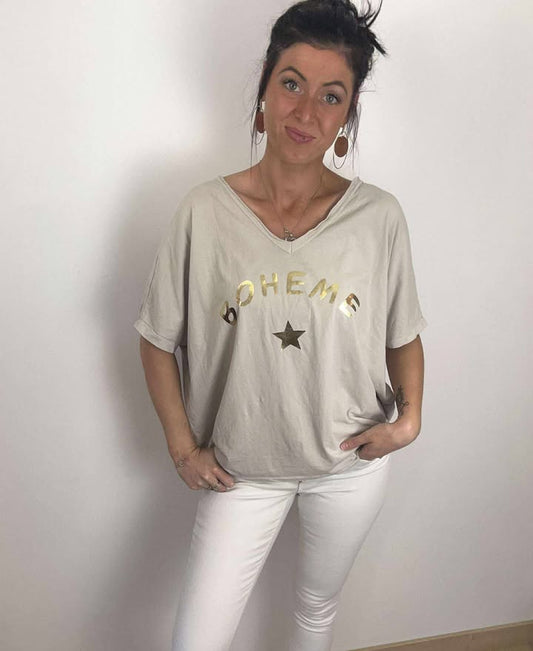 T-shirt Bohème coton fluide