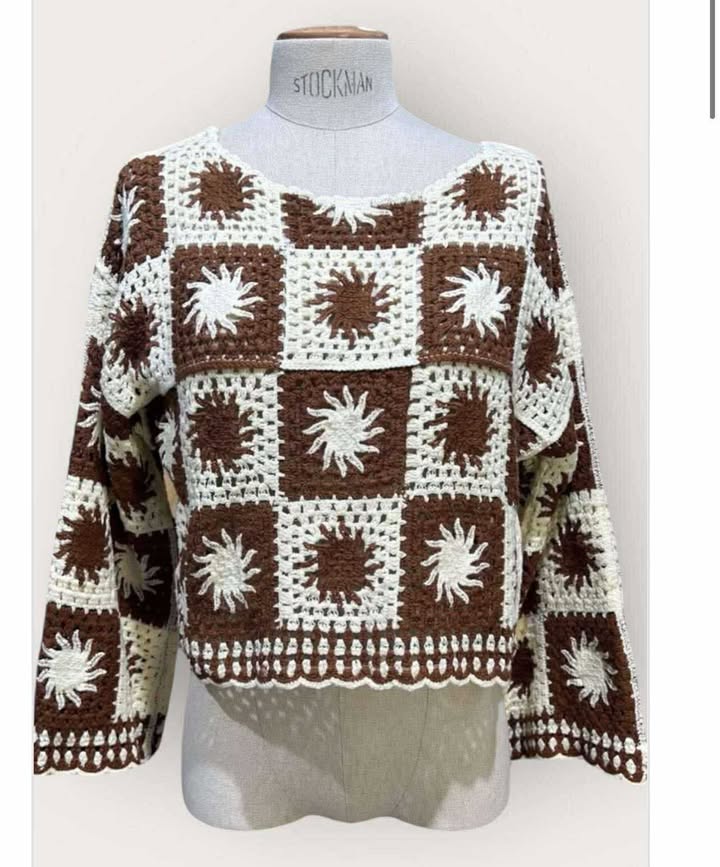 Top en crochet à manches longues - bohème et féminin.