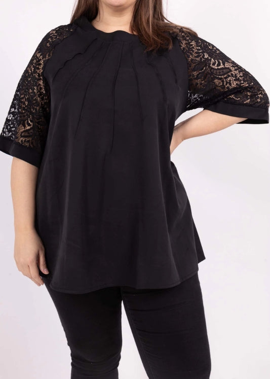 Tunique fluides manches dentelles