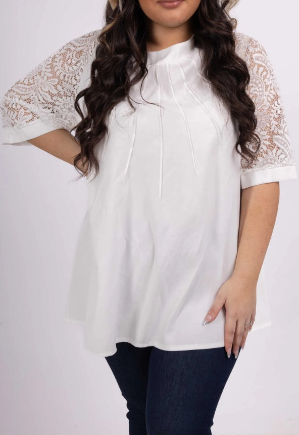 Tunique fluides manches dentelles