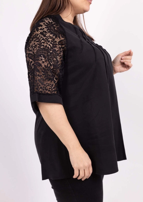 Tunique fluides manches dentelles