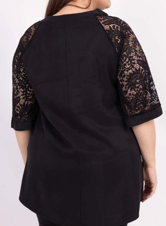 Tunique fluides manches dentelles