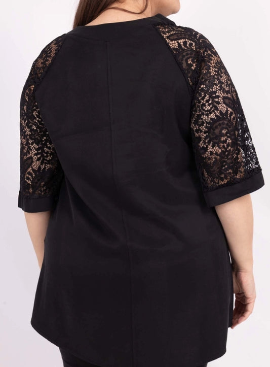 Tunique fluides manches dentelles