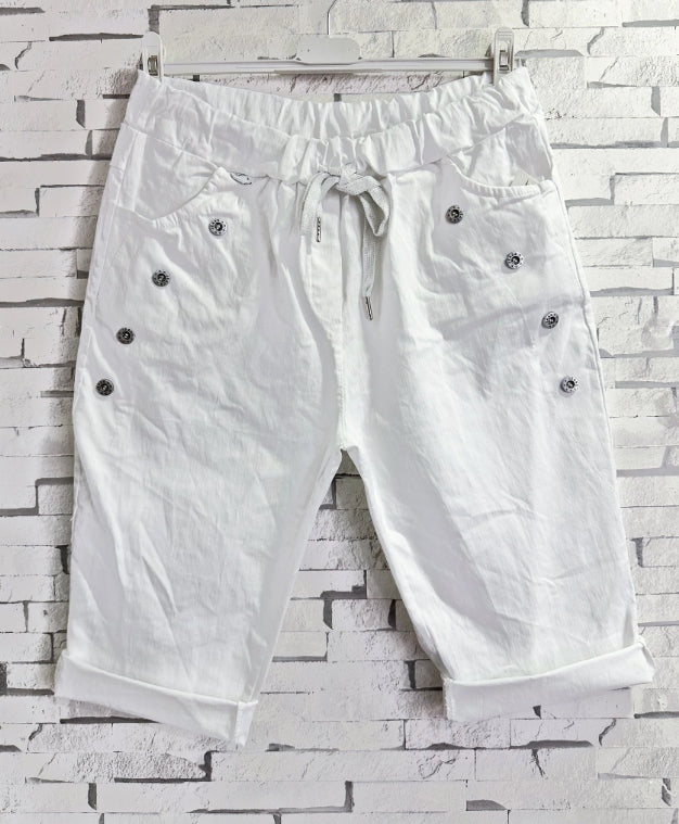 Bermuda magique froissée avec bouton ! plusieurs coloris !