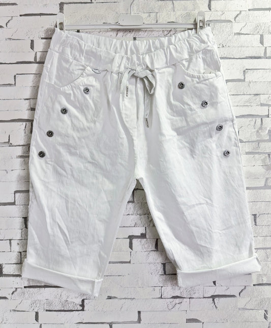 Bermuda magique froissée avec bouton ! plusieurs coloris !