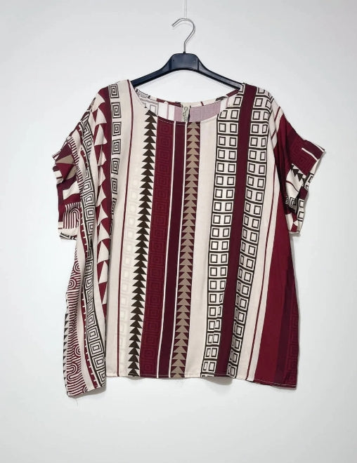 T-shirt motif géométrique