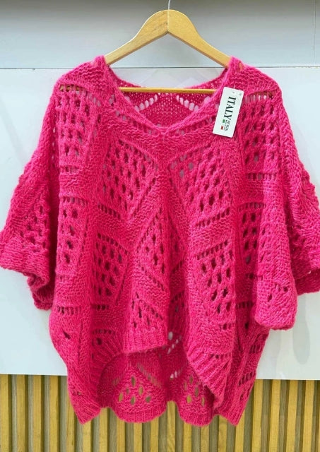Pull Poncho Crochet Oversize