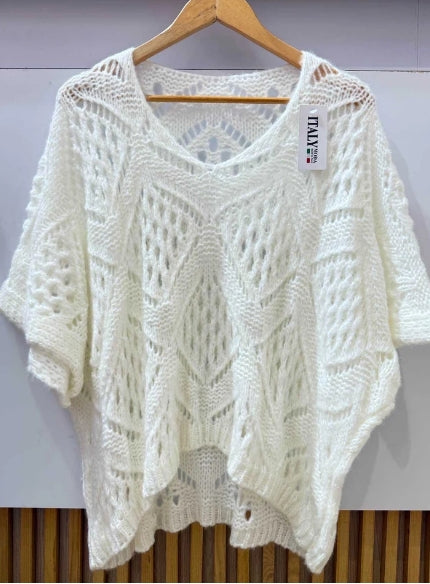 Pull Poncho Crochet Oversize