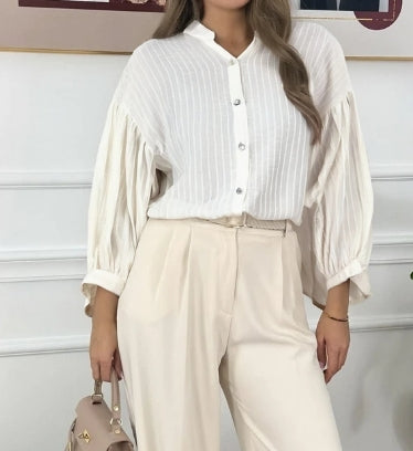 Chemise à rayures pour femmes