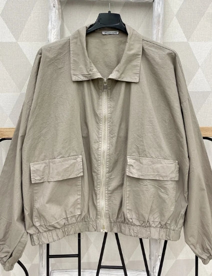 Veste courte zippée pour femme