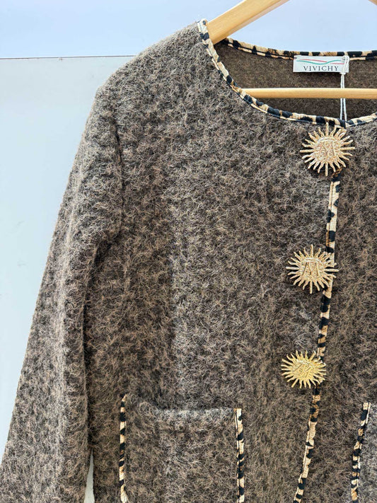 Veste À Boutonnières Avec Des broché Soleil , plusieurs coloris !!