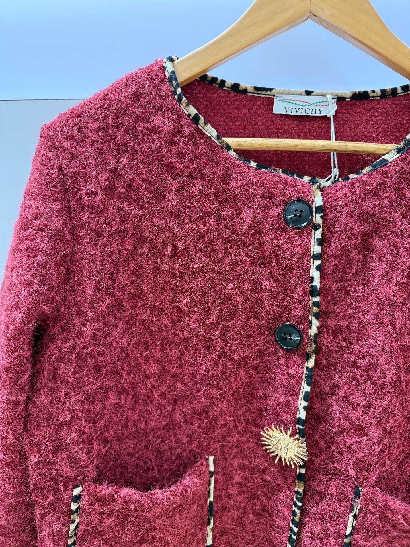 Veste À Boutonnières Avec Des broché Soleil , plusieurs coloris !!