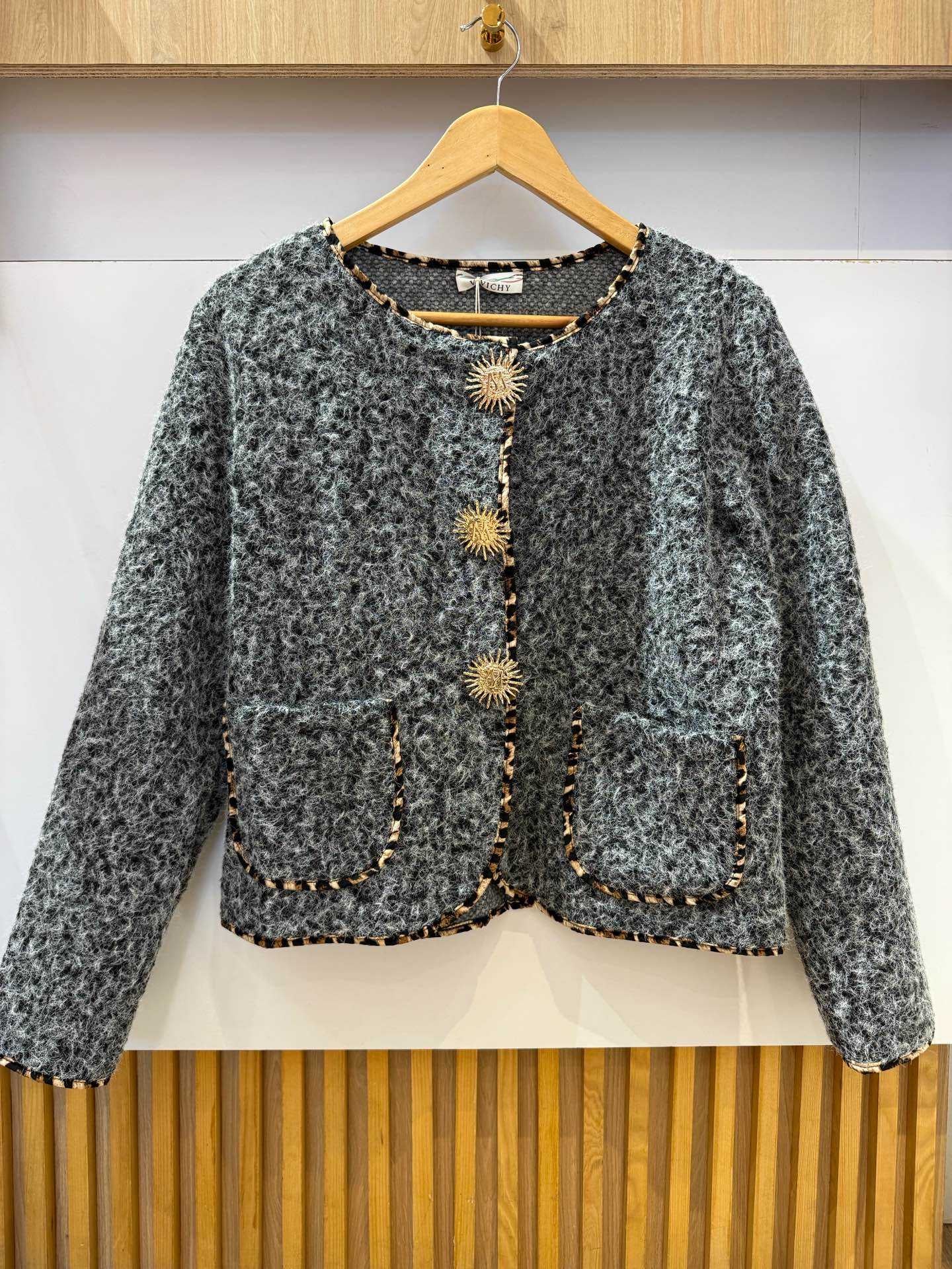 Veste À Boutonnières Avec Des broché Soleil , plusieurs coloris !!