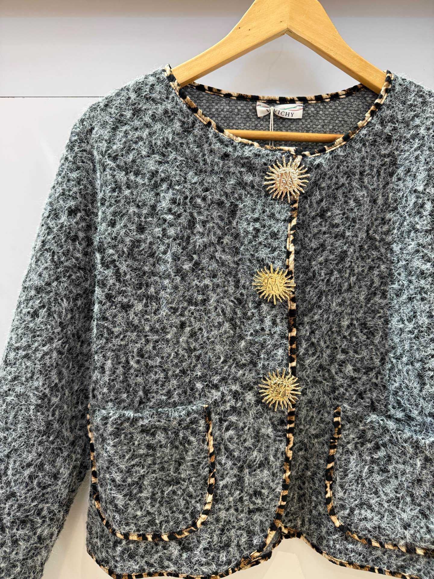 Veste À Boutonnières Avec Des broché Soleil , plusieurs coloris !!