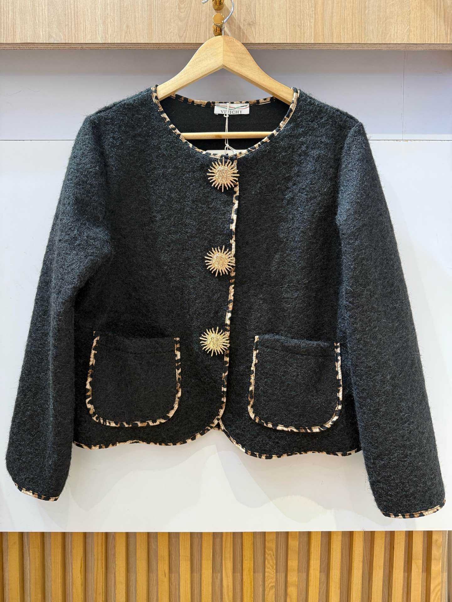 Veste À Boutonnières Avec Des broché Soleil , plusieurs coloris !!